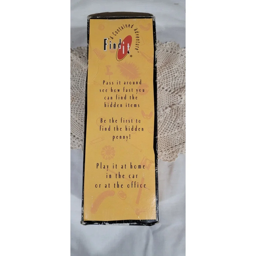 Find It! Contained Adventure Game Tube Hidden Objects with Check List Wooden